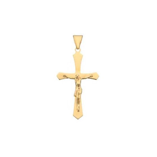 BNH korsvedhæng med Jesus i 8 eller 14 kt guld Large – klassisk kors i guld med Jesusfigur.